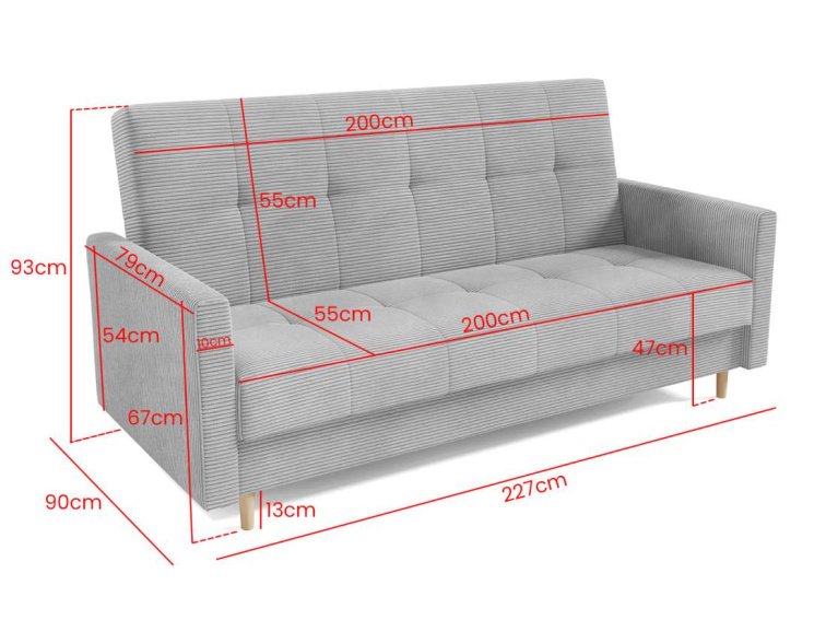 Rozkládací pohovka Telde - Poso 42