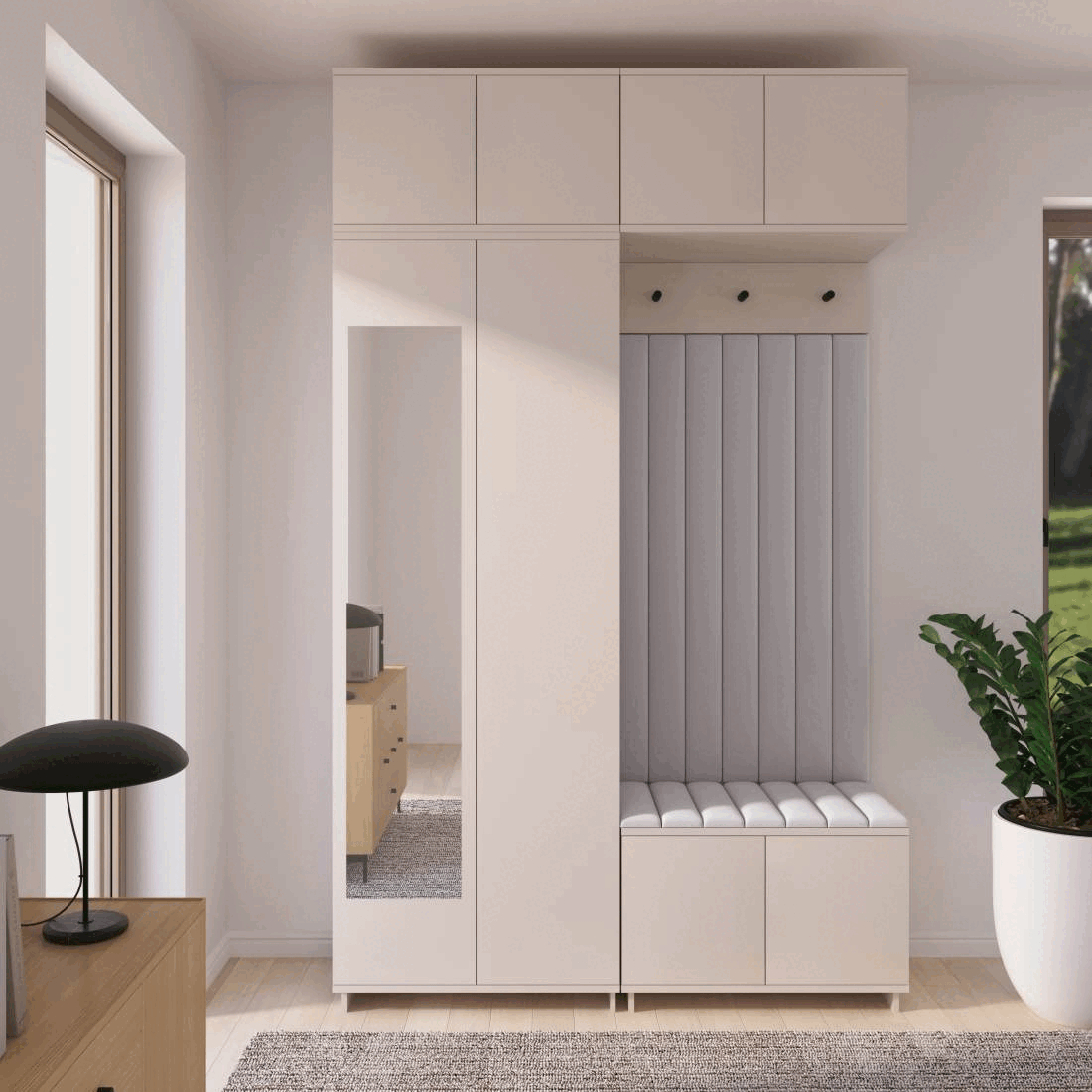 Předsíňová stěna Emi 21 - bílá