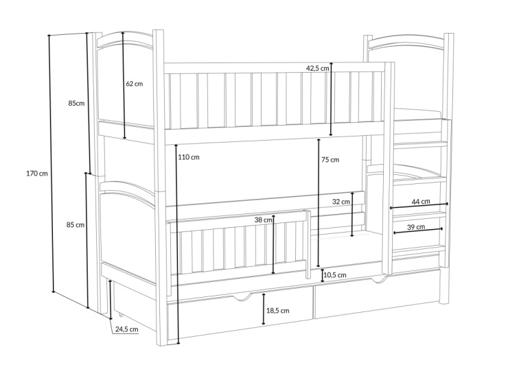 Patrová postel Aurelia