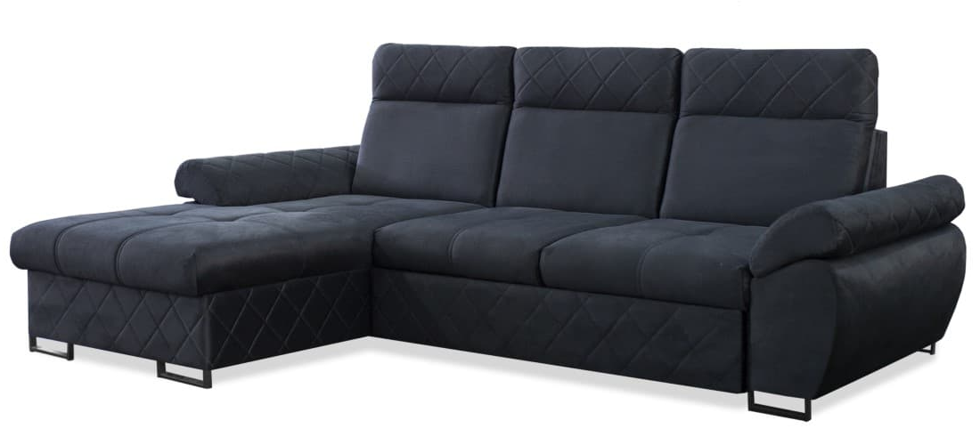 Rozkládací sedací souprava do L - Santana - hnědá