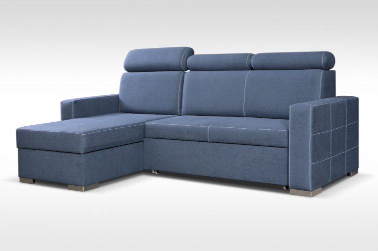 Rozkládací sedací souprava do L - Holly - šedá