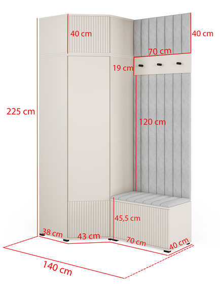Předsíňová stěna Emi 21 - bílá