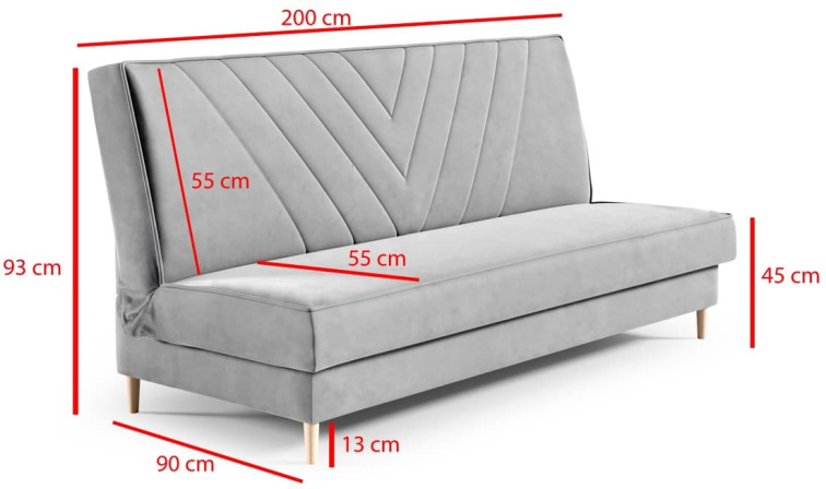 Rozkládací pohovka Asmara - Monolith 48