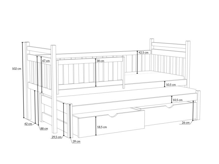 Patrová postel Aurelia