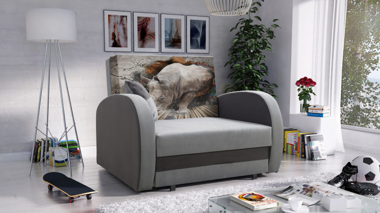 Dětská rozkládací pohovka Tola - Nosorožec