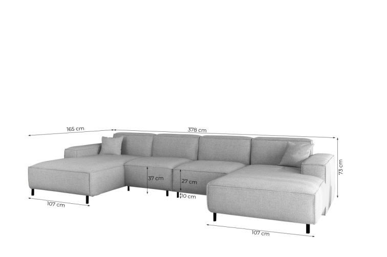 Sedací souprava do U Luga Hills - Černá