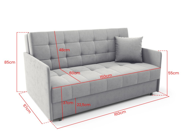 Rozkládací pohovka Sindy long - Kronos 01