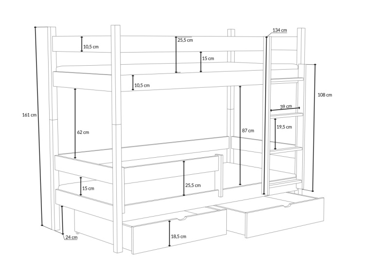 Patrová postel Aurelia