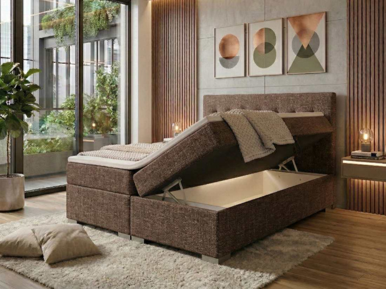 Boxspring Silver - světle hnědá