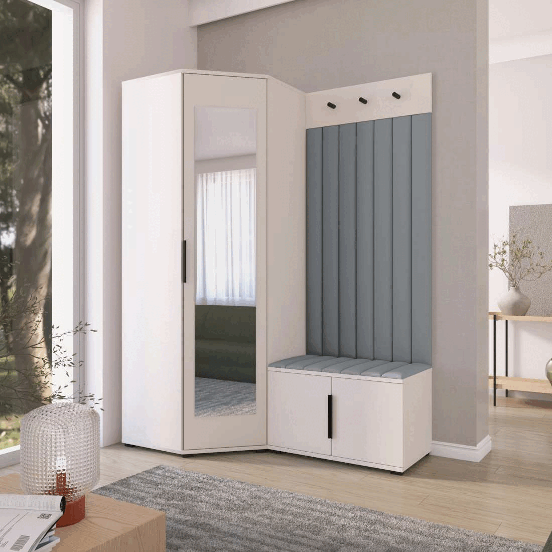 Předsíňová stěna Emi 21 - bílá