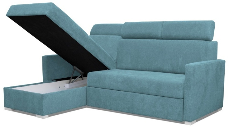 Rozkládací sedací souprava do L - Hugo mini - šedá