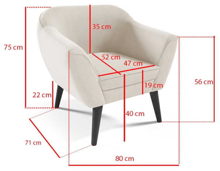 Křeslo Venus - Velutto 25