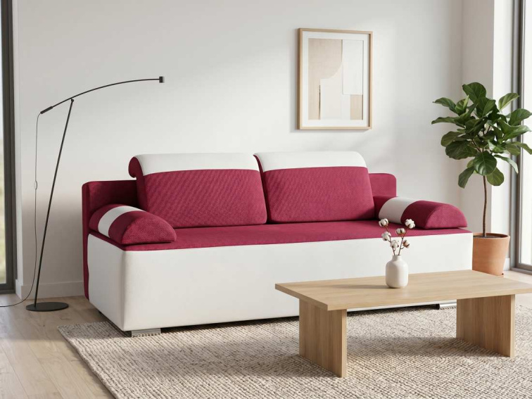 Rozkládací pohovka Iddo - Lux 16/Bílá Soft