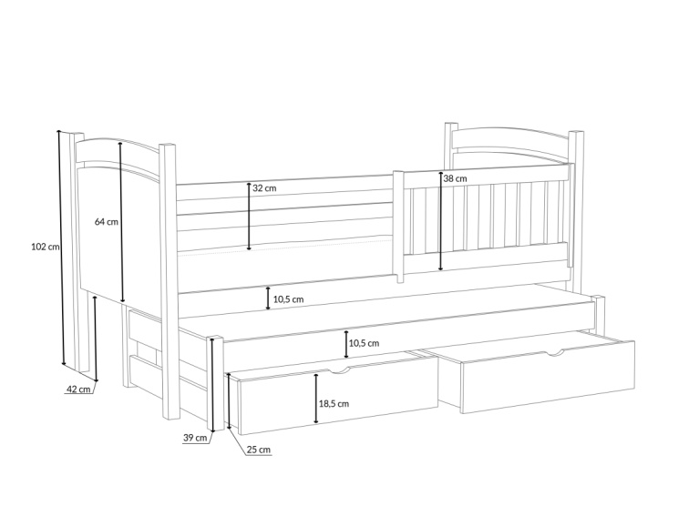 Patrová postel Aurelia