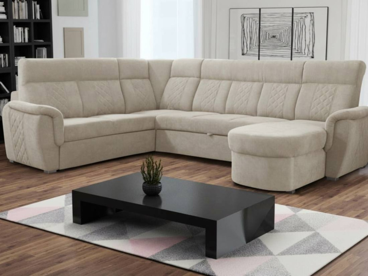 Rozkládací sedací souprava do U Boston - béžová