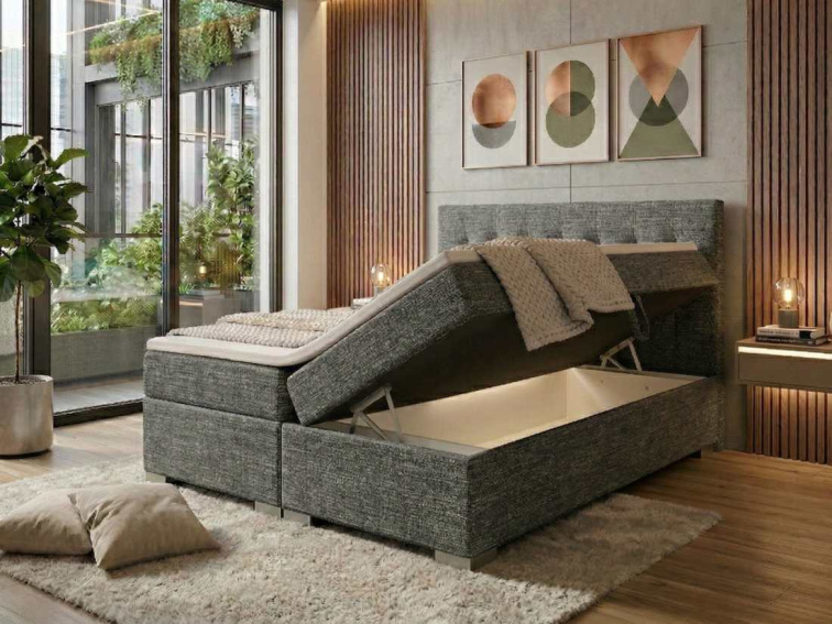 Boxspring Silver - šedá