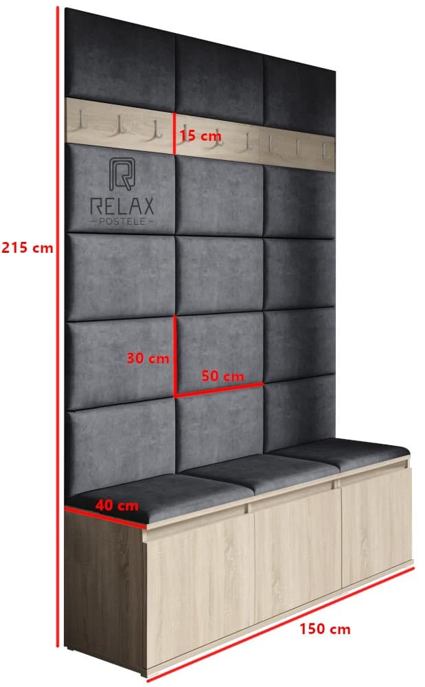 Předsíňová stěna Emi 6 - sonoma