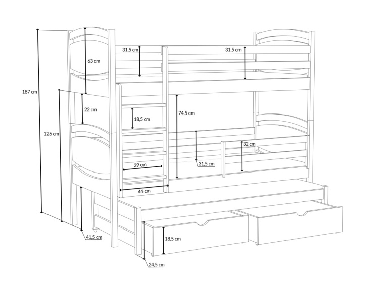 Patrová postel Aurelia