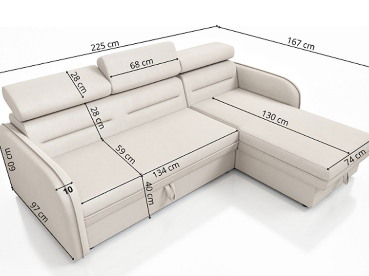 Rozkládací sedací souprava do L Avanto - Poso 06