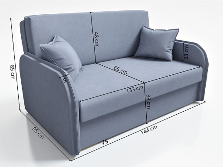 Rozkládací pohovka Gold 3 - Monolith 37