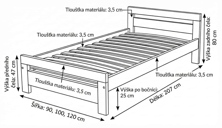 Postel Savona - masiv borovice