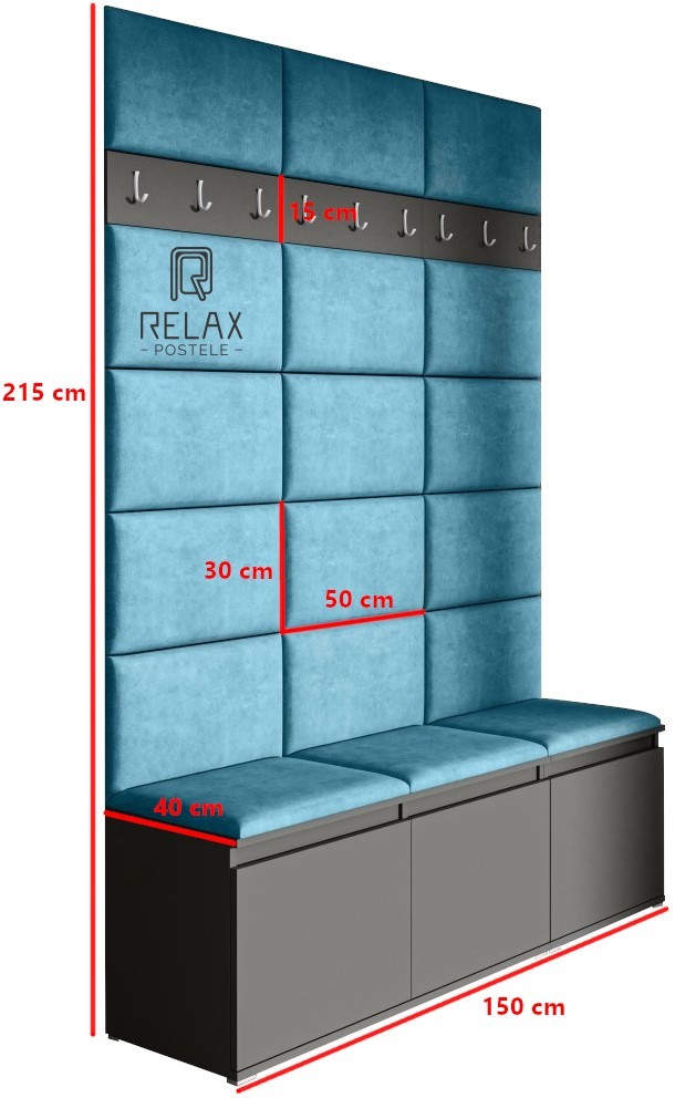 Předsíňová stěna Emi 6 - grafit