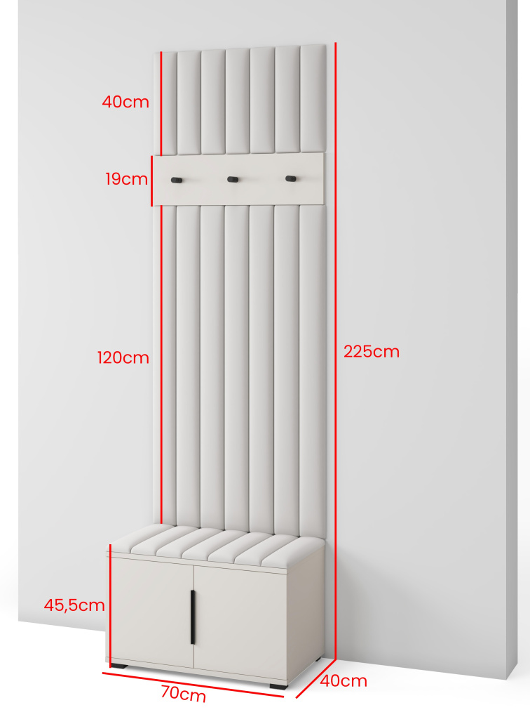 Předsíňová stěna Emi 21 - bílá
