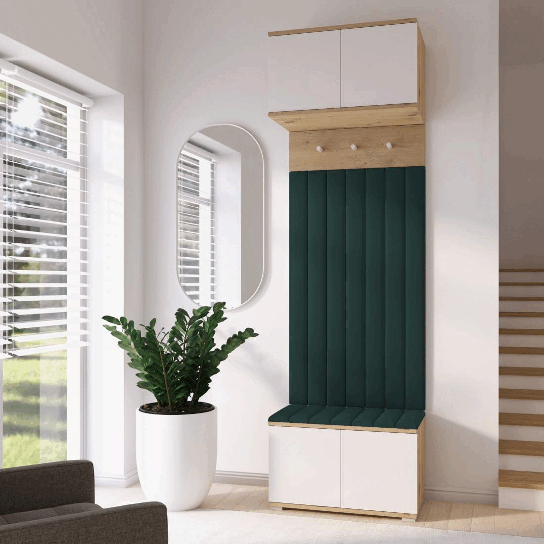 Předsíňová stěna Emi 21 - bílá