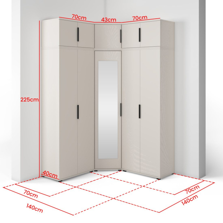 Předsíňová stěna Emi 21 - bílá