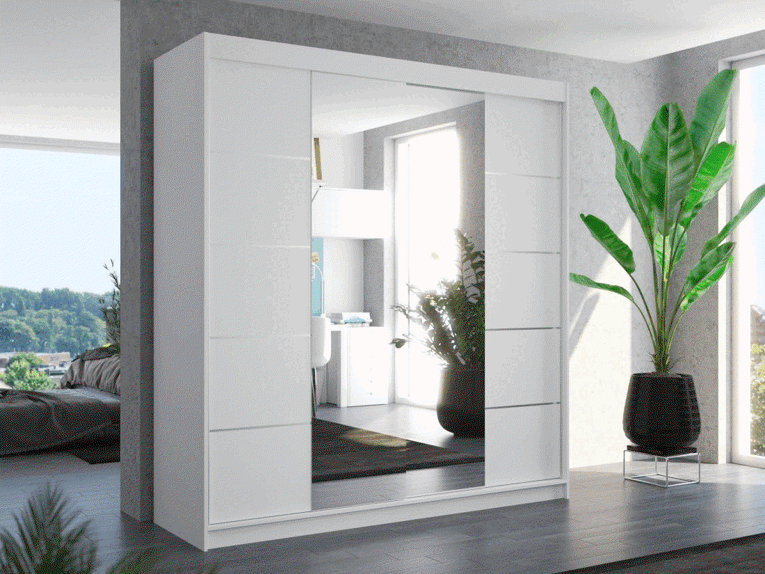 Šatní skříň s posuvnými dveřmi Dalmatia - 200 cm