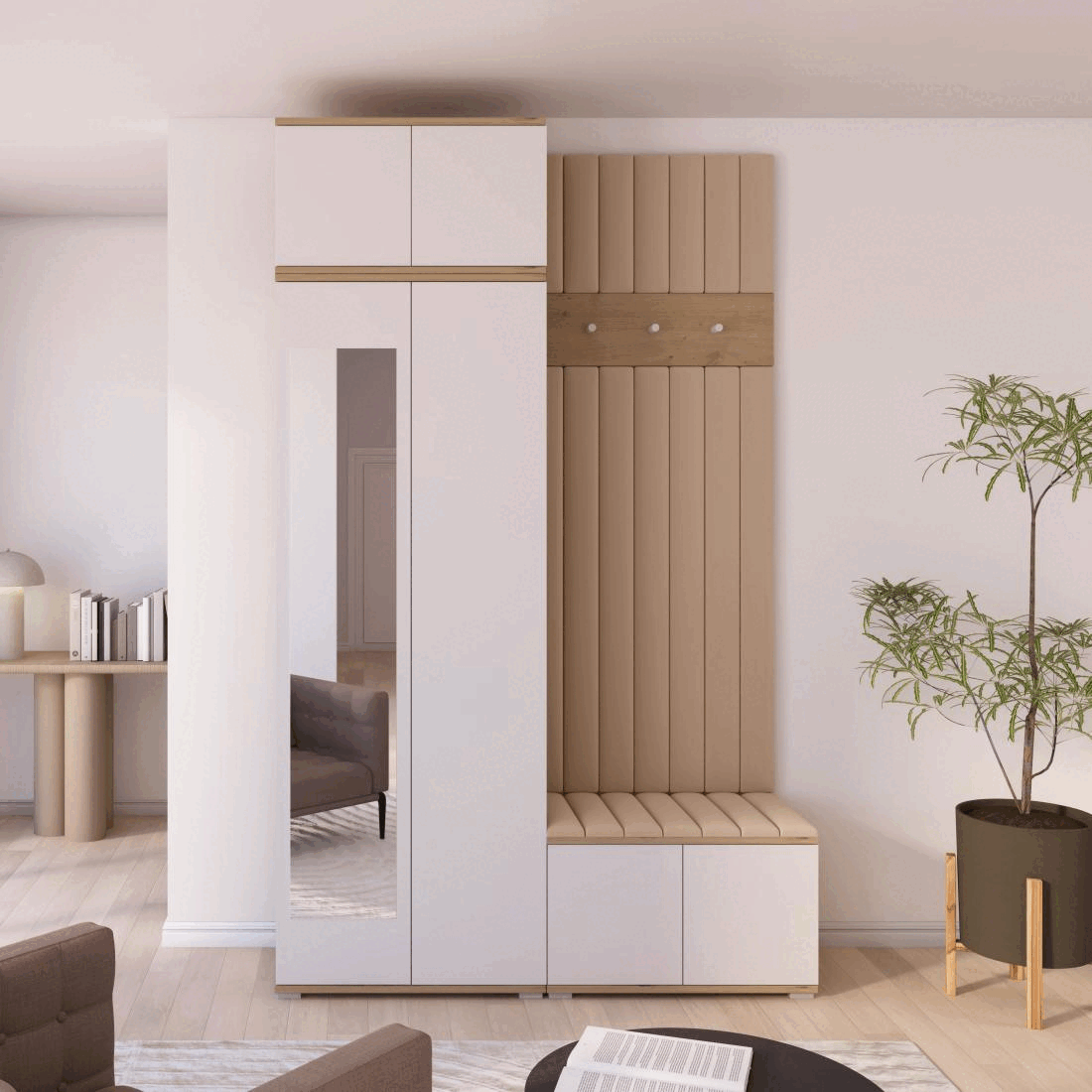 Předsíňová stěna Emi 21 - bílá