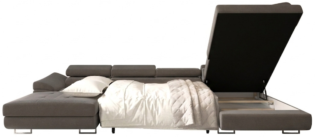 Rozkládací sedací souprava do U Falio - Šedá 22