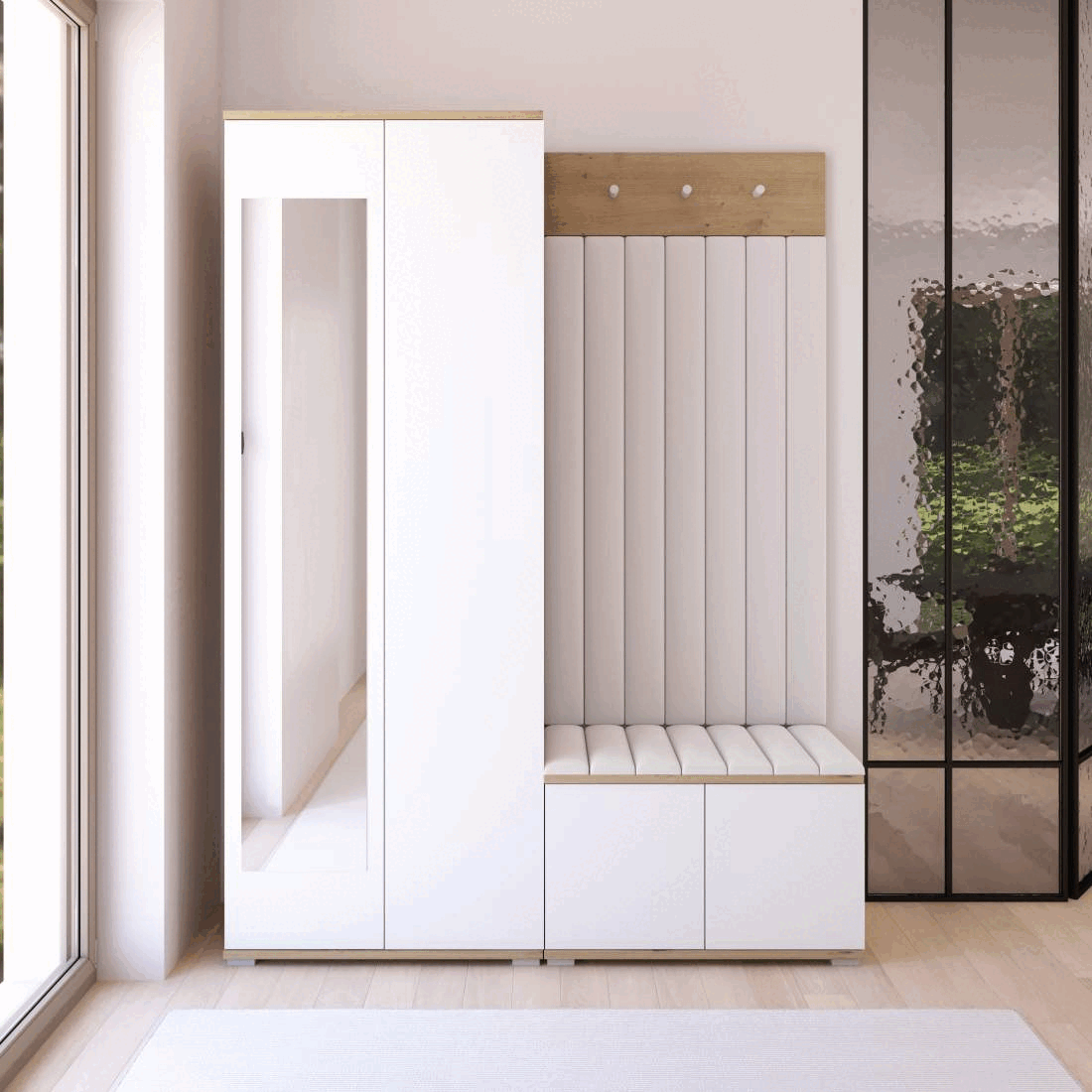 Předsíňová stěna Emi 21 - bílá