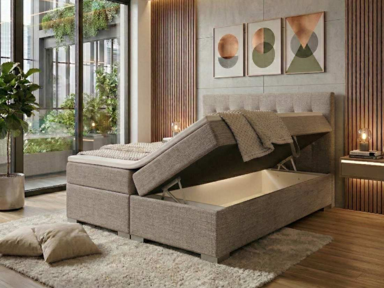 Boxspring Silver - béžová