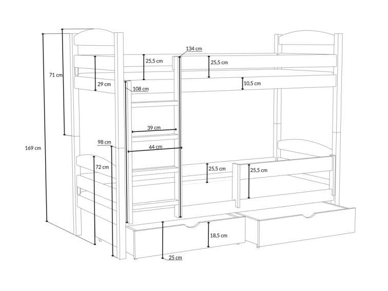 Patrová postel Aurelia