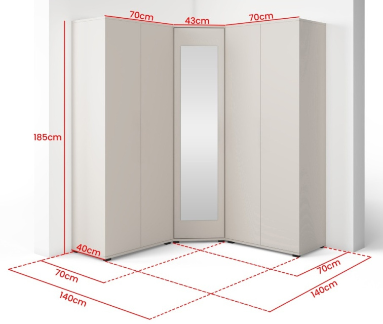 Předsíňová stěna Emi 21 - bílá