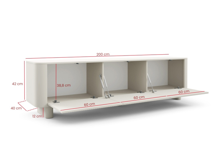 TV stolek Trenza 200 cm - kašmír