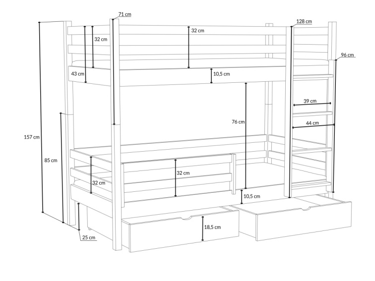 Patrová postel Aurelia