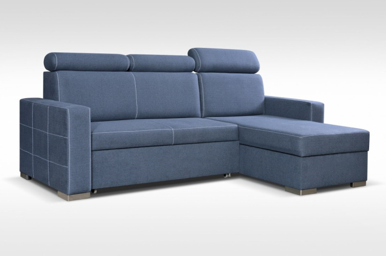 Rozkládací sedací souprava do L - Holly - šedá