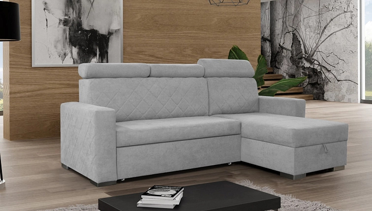 Rozkládací sedací souprava do L Lars - béžová