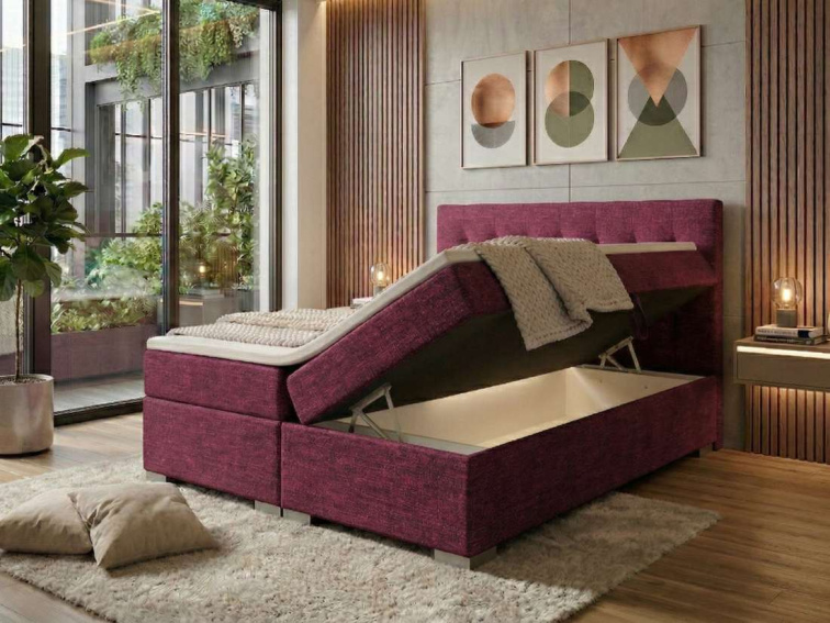 Boxspring Silver - fialová