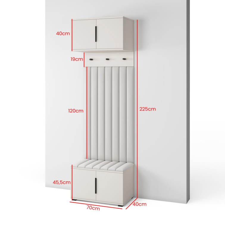 Předsíňová stěna Emi 21 - bílá
