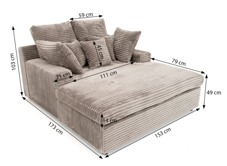 Pohovka/lenoška Lazy one - Krémová 01