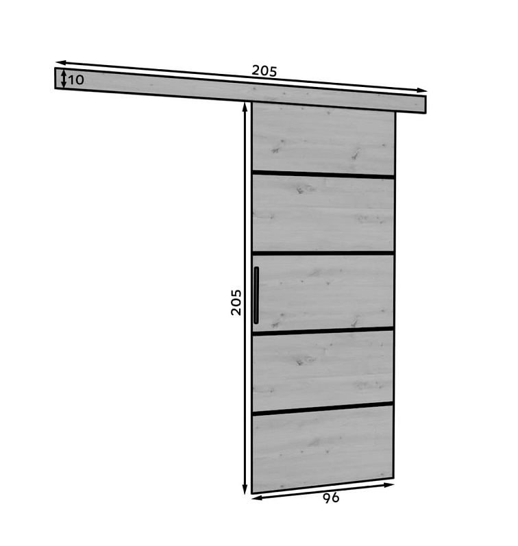 Posuvné dveře Muschu - 96 cm