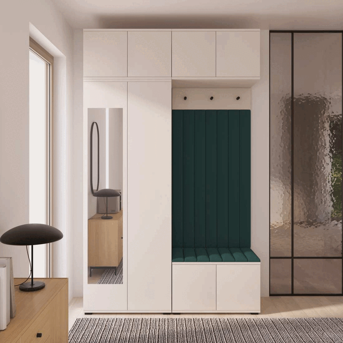 Předsíňová stěna Emi 21 - bílá