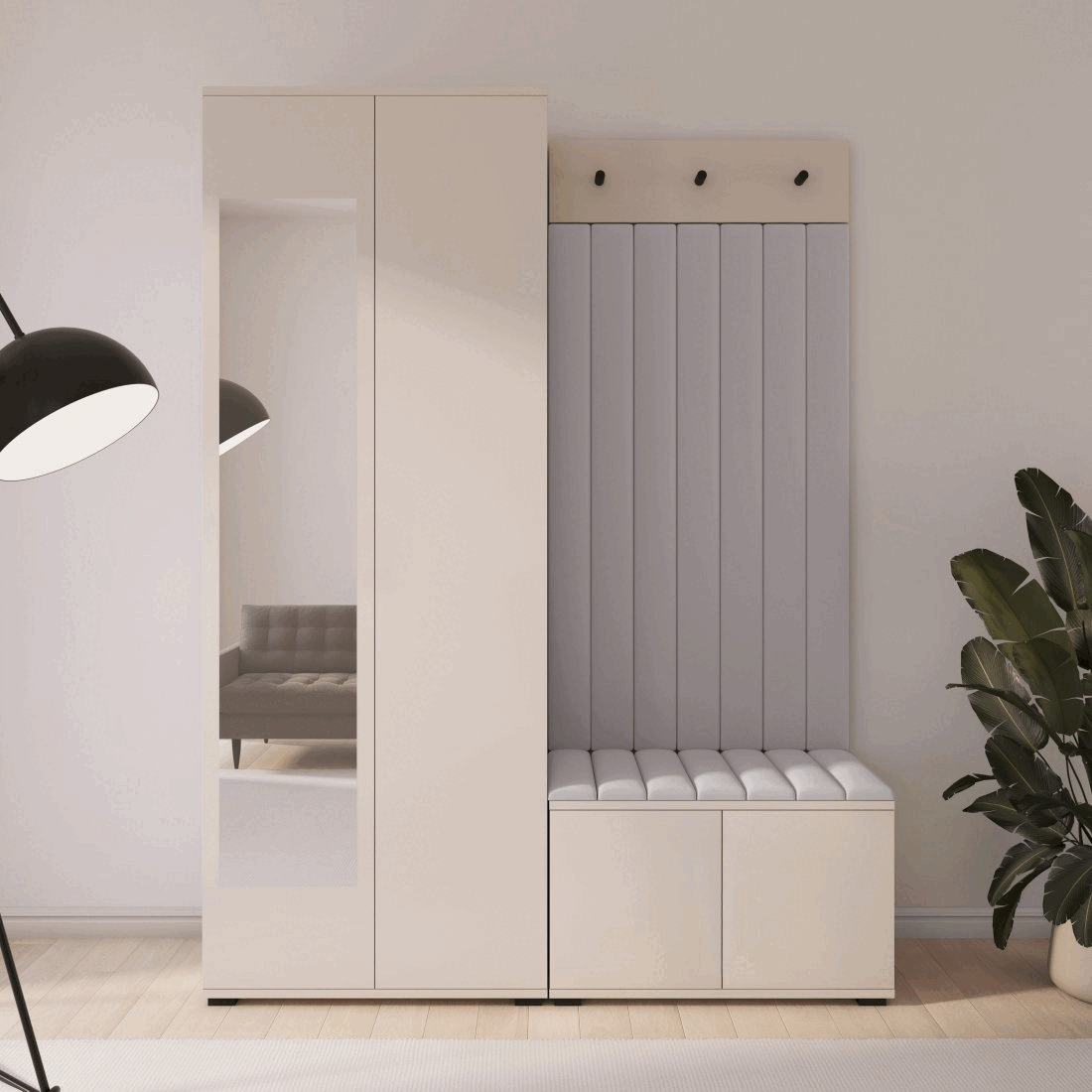 Předsíňová stěna Emi 21 - bílá