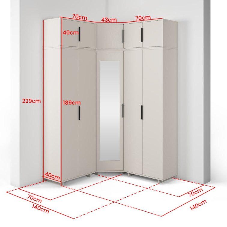 Předsíňová stěna Emi 21 - bílá