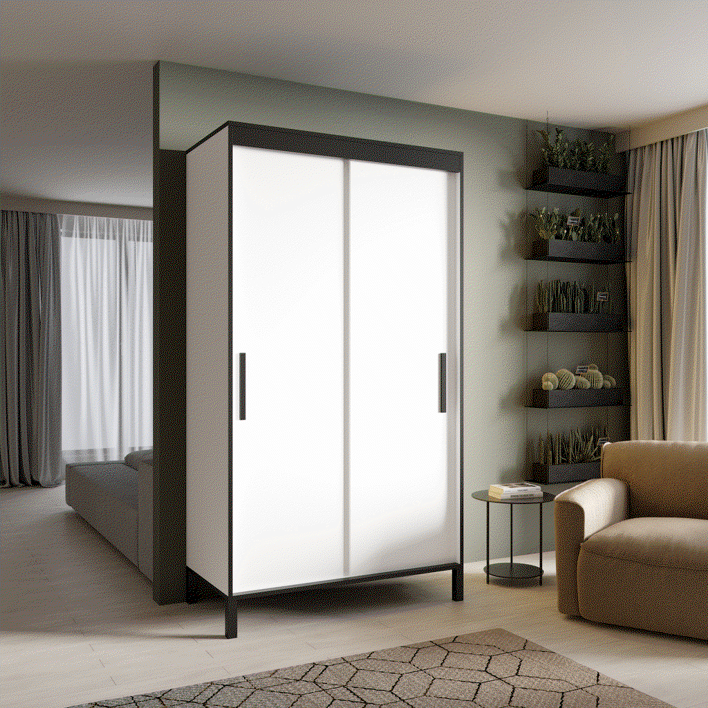 Šatní skříň s posuvnými dveřmi Brig - 120 cm