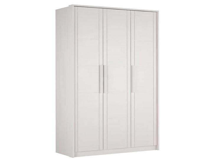 Buková šatní skříň Timo III - bílá