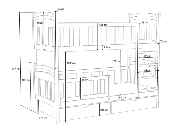 Patrová postel Aurelia